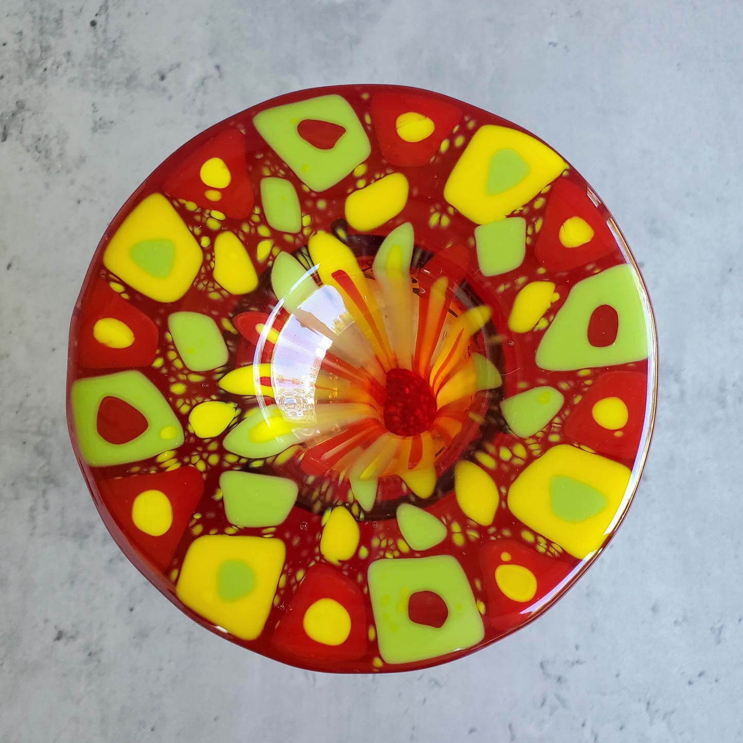 Fused Glass Drop Vessel