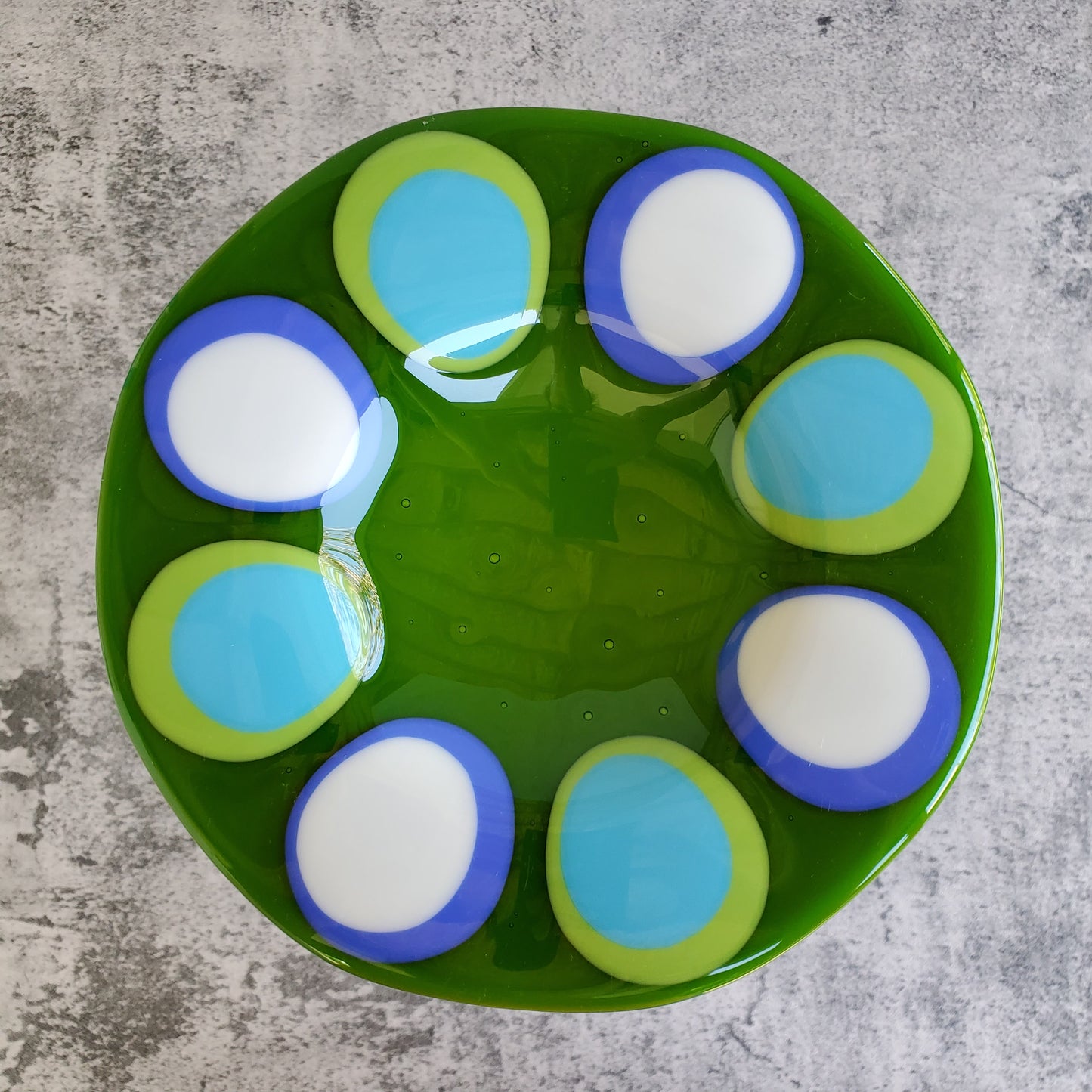 Fused Glass Drop Vessel