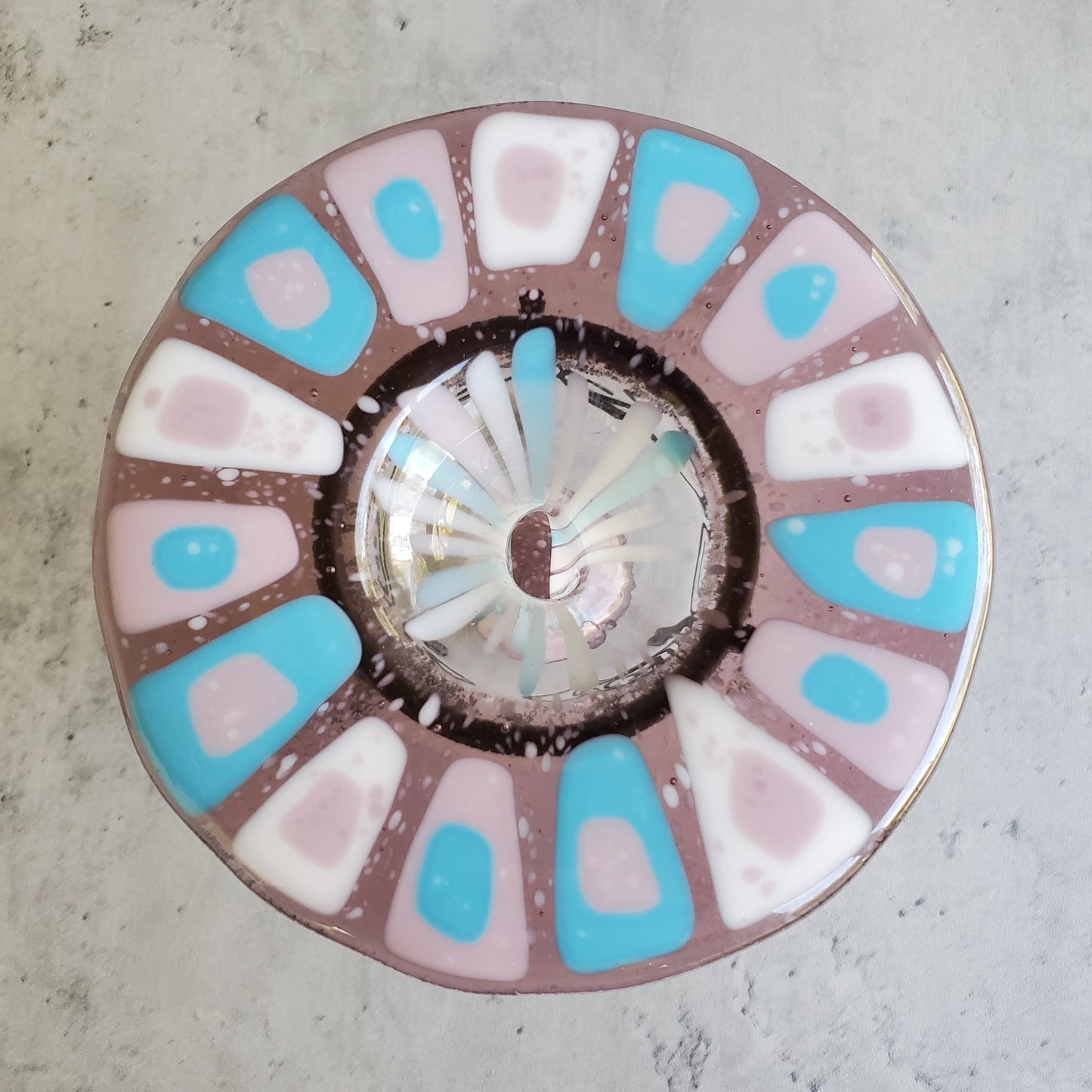 Fused Glass Drop Vessel