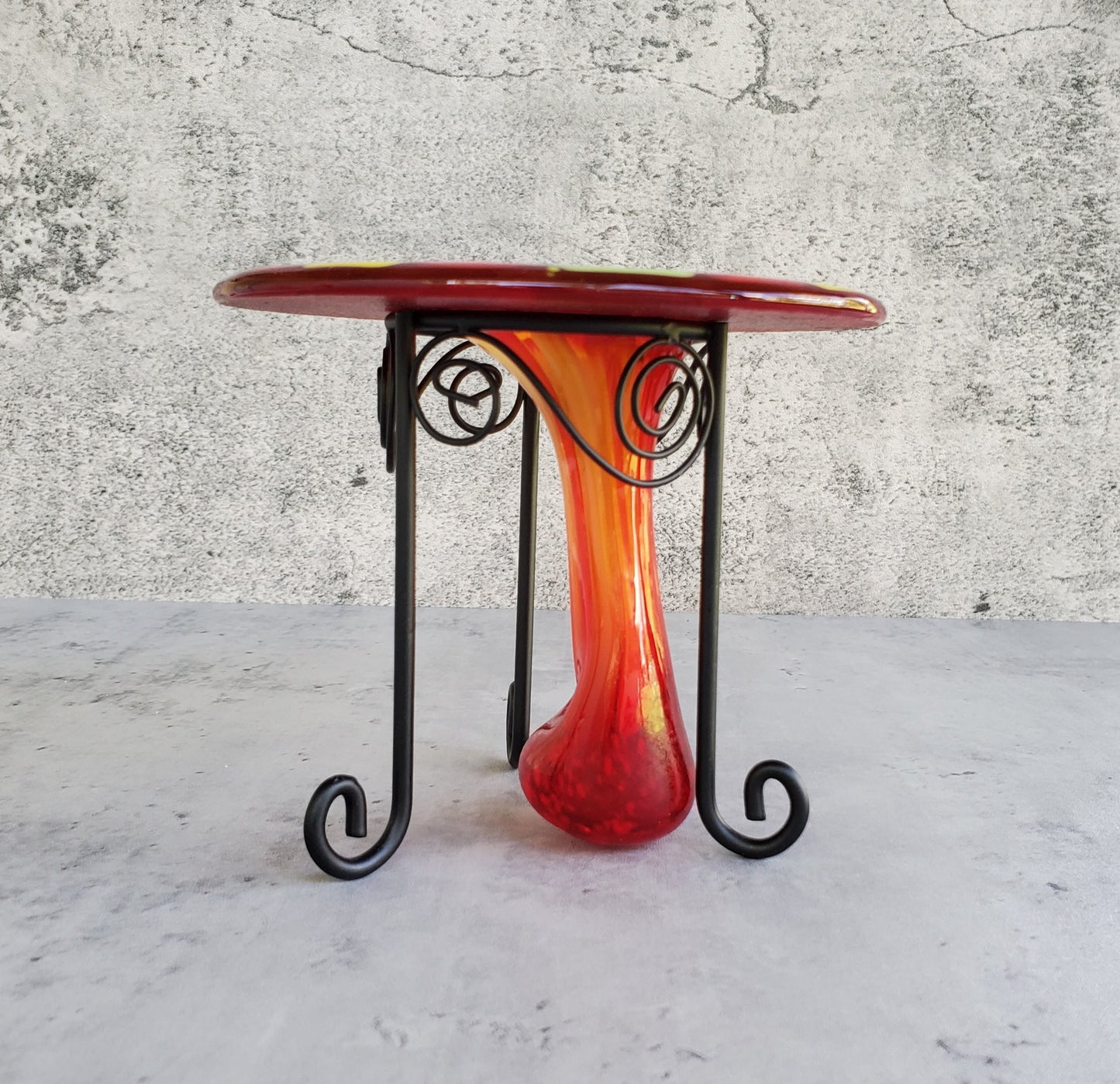 Fused Glass Drop Vessel