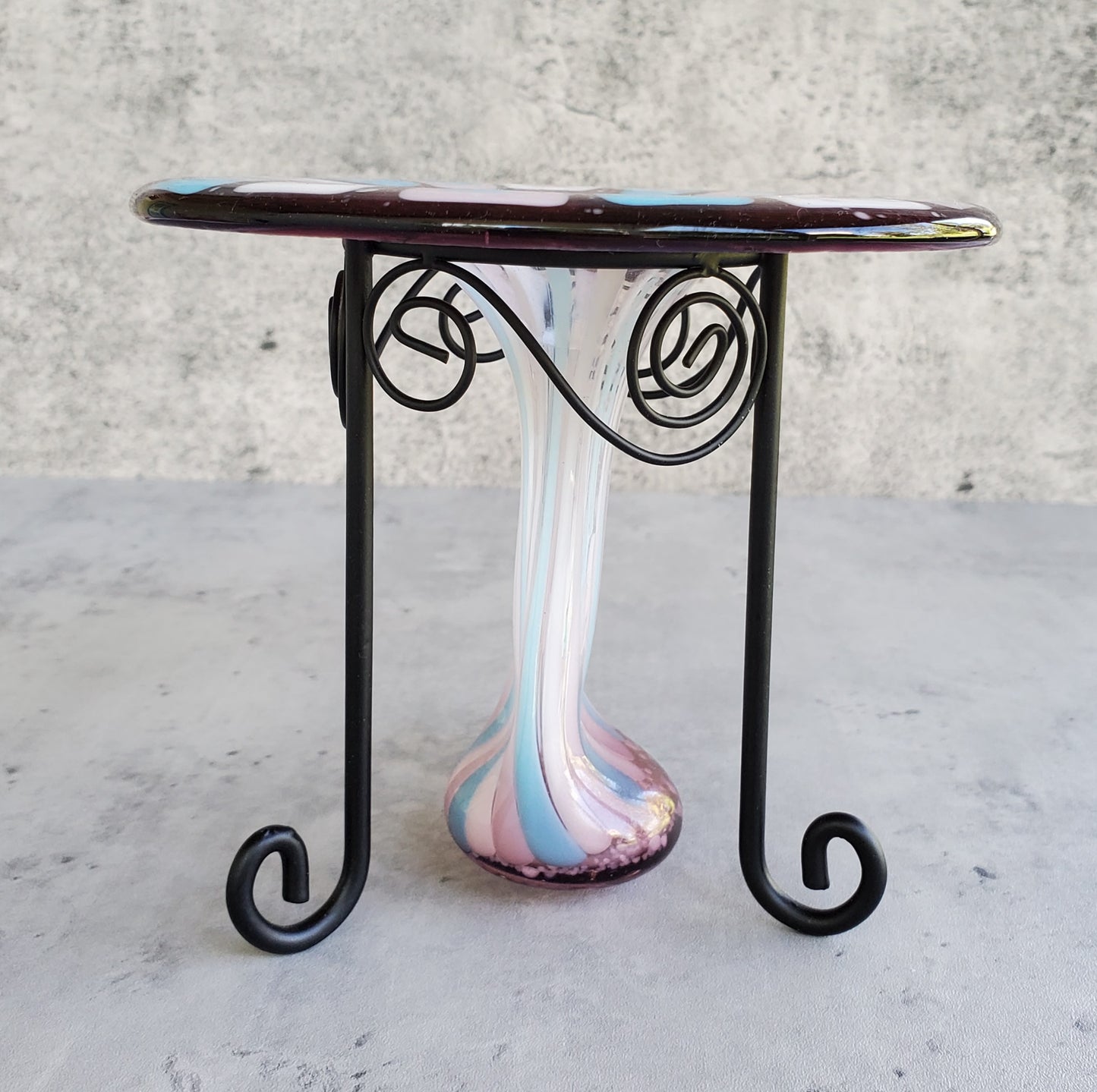 Fused Glass Drop Vessel