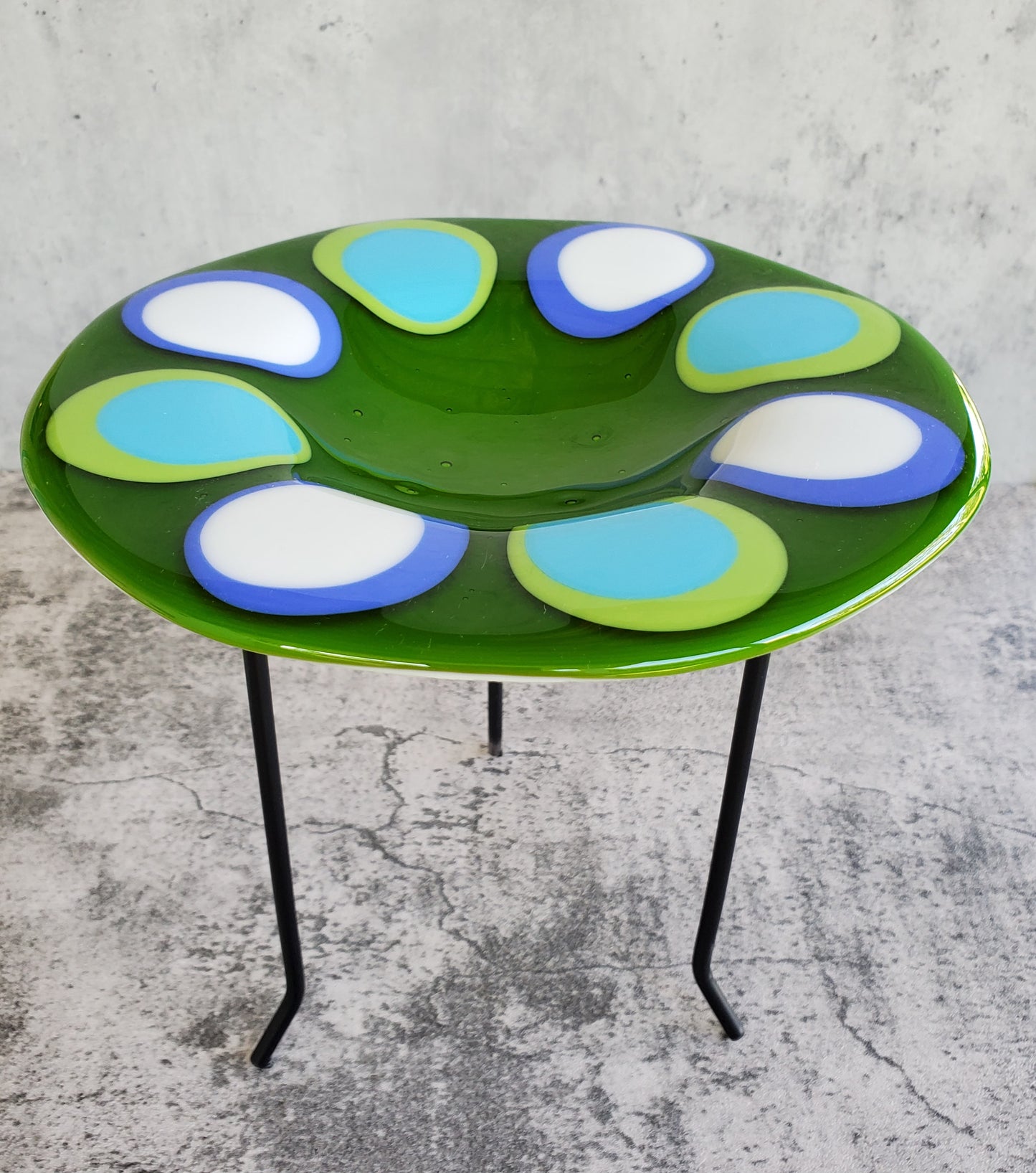 Fused Glass Drop Vessel