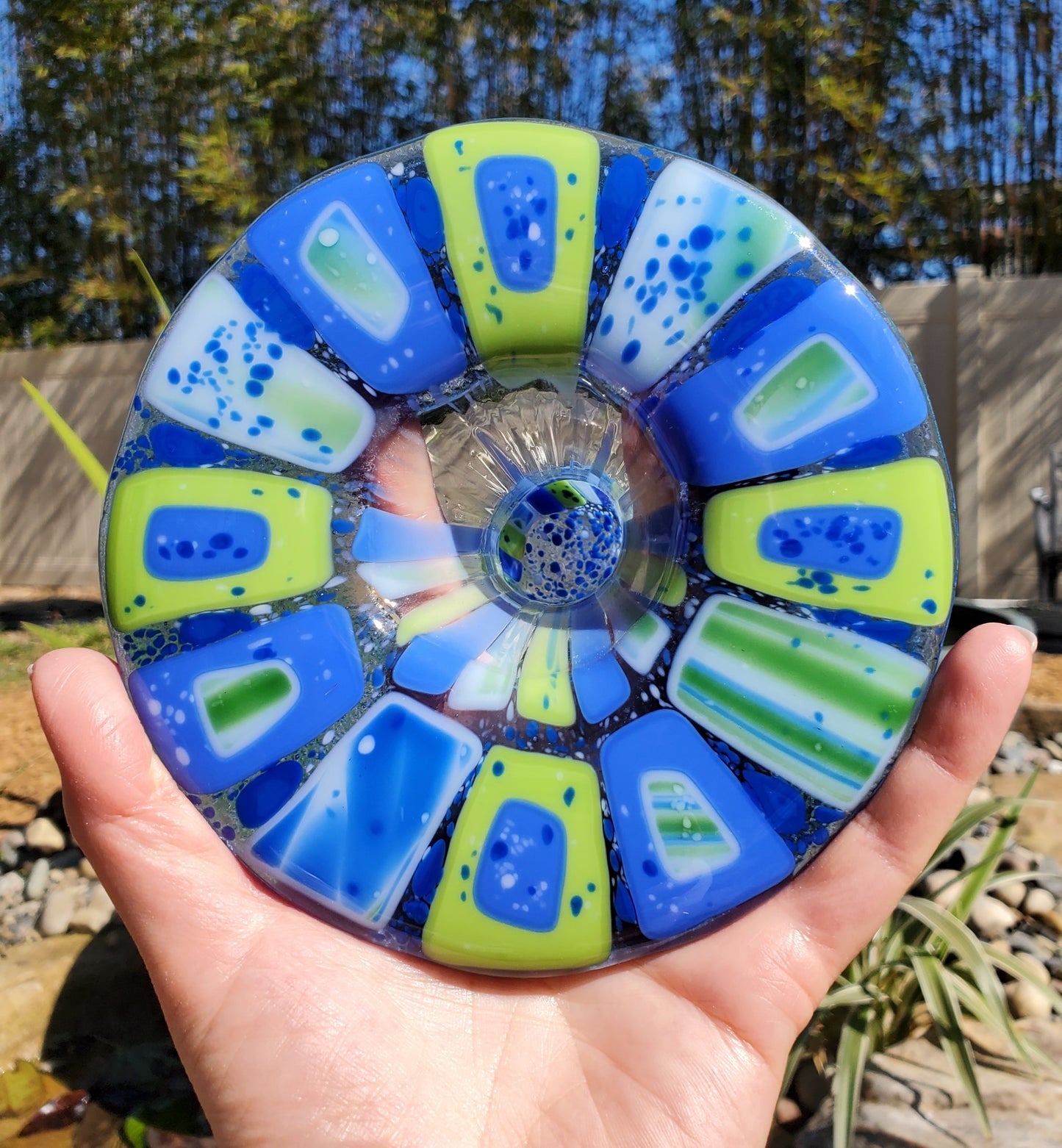 Fused Glass Drop Vessel